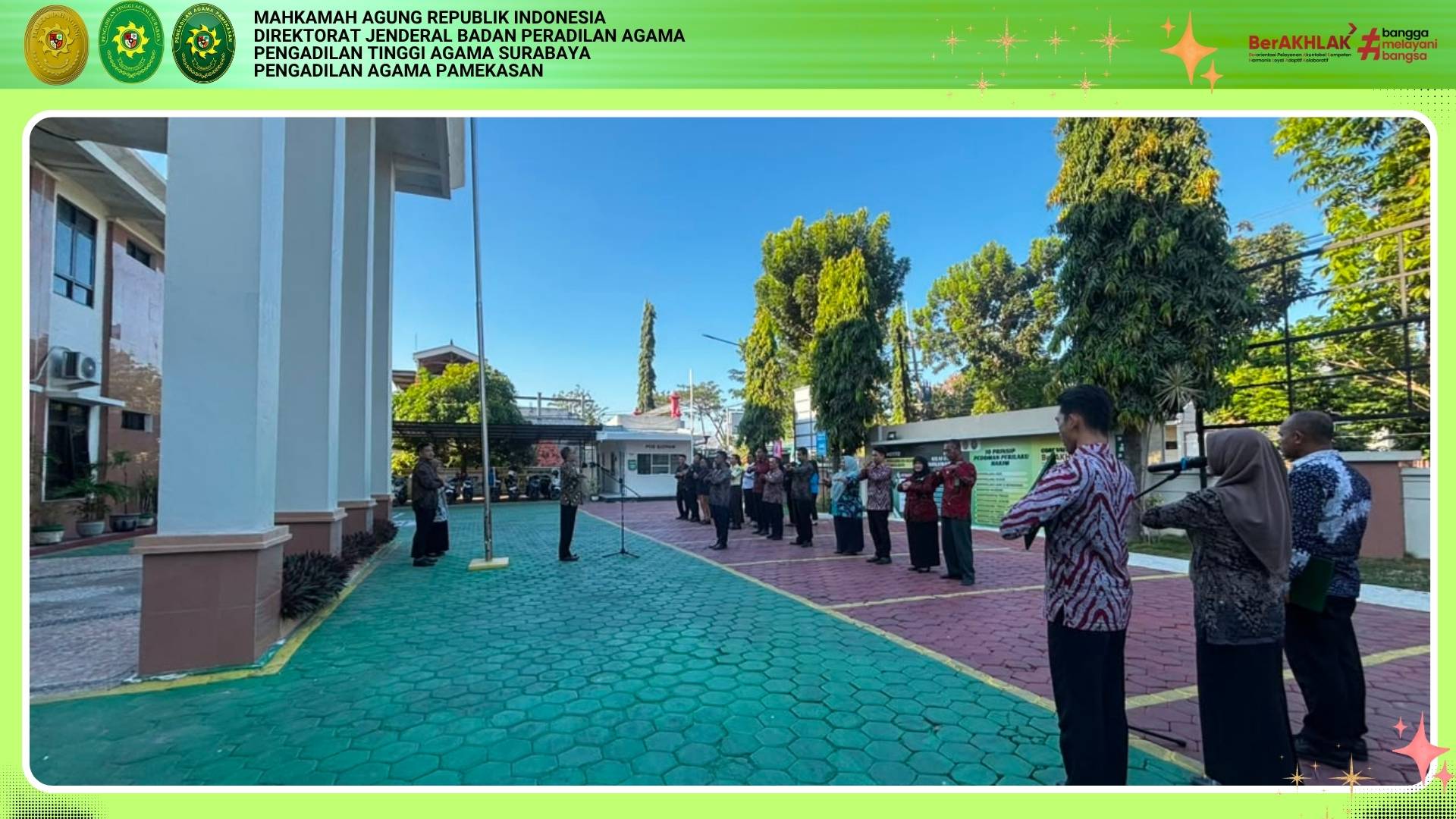 Pengadilan Agama Pamekasan Gelar Apel Sore: Ajak Aparatur Jaga Kesehatan dan Integritas